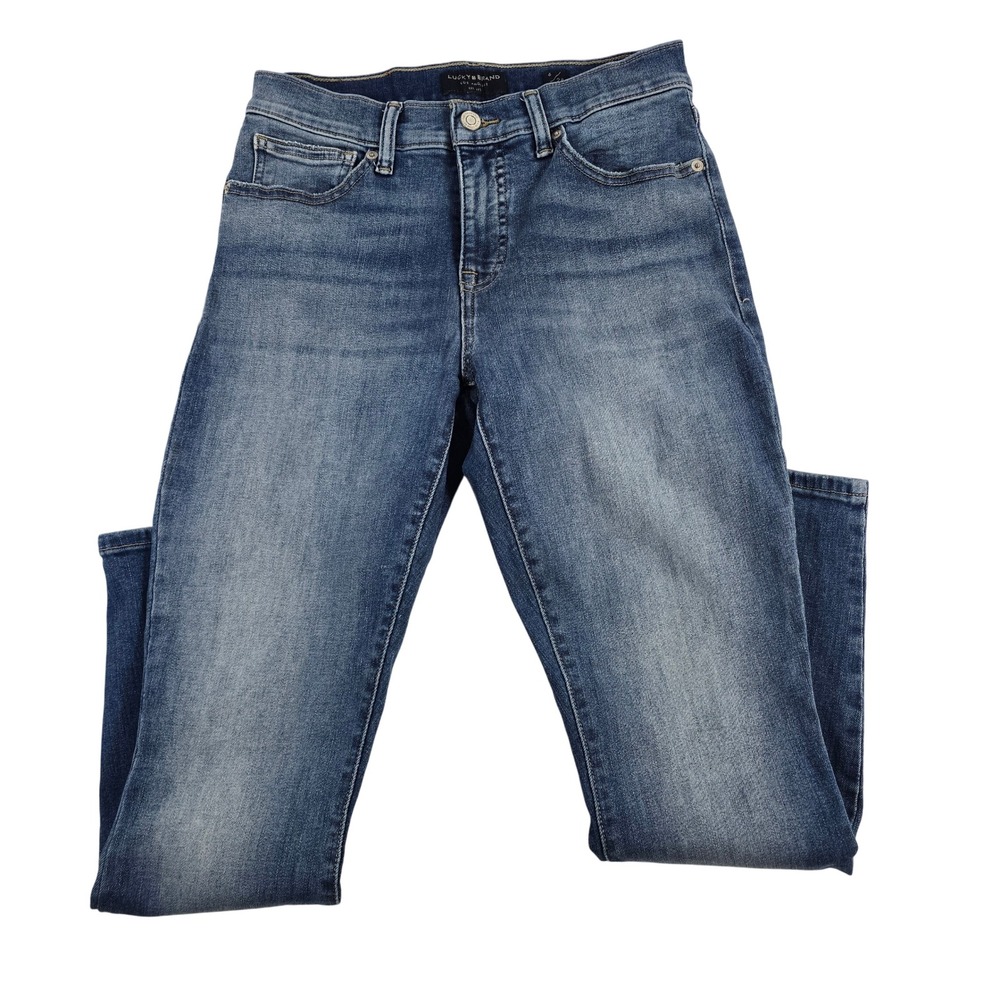 Lucky Brand Women's Ava Mid Rise Skinny Ankle Jeans Blue Size 6 28